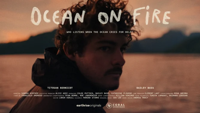 The poster for the film Ocean on Fire
